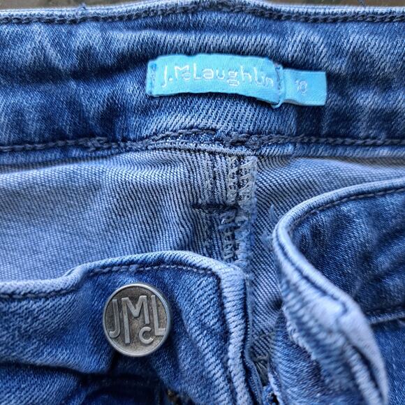 J Mclaughlin Treva Jeans Size 10 Slim Fit Ankle Length Zip Pocket - Picture 6 of 9